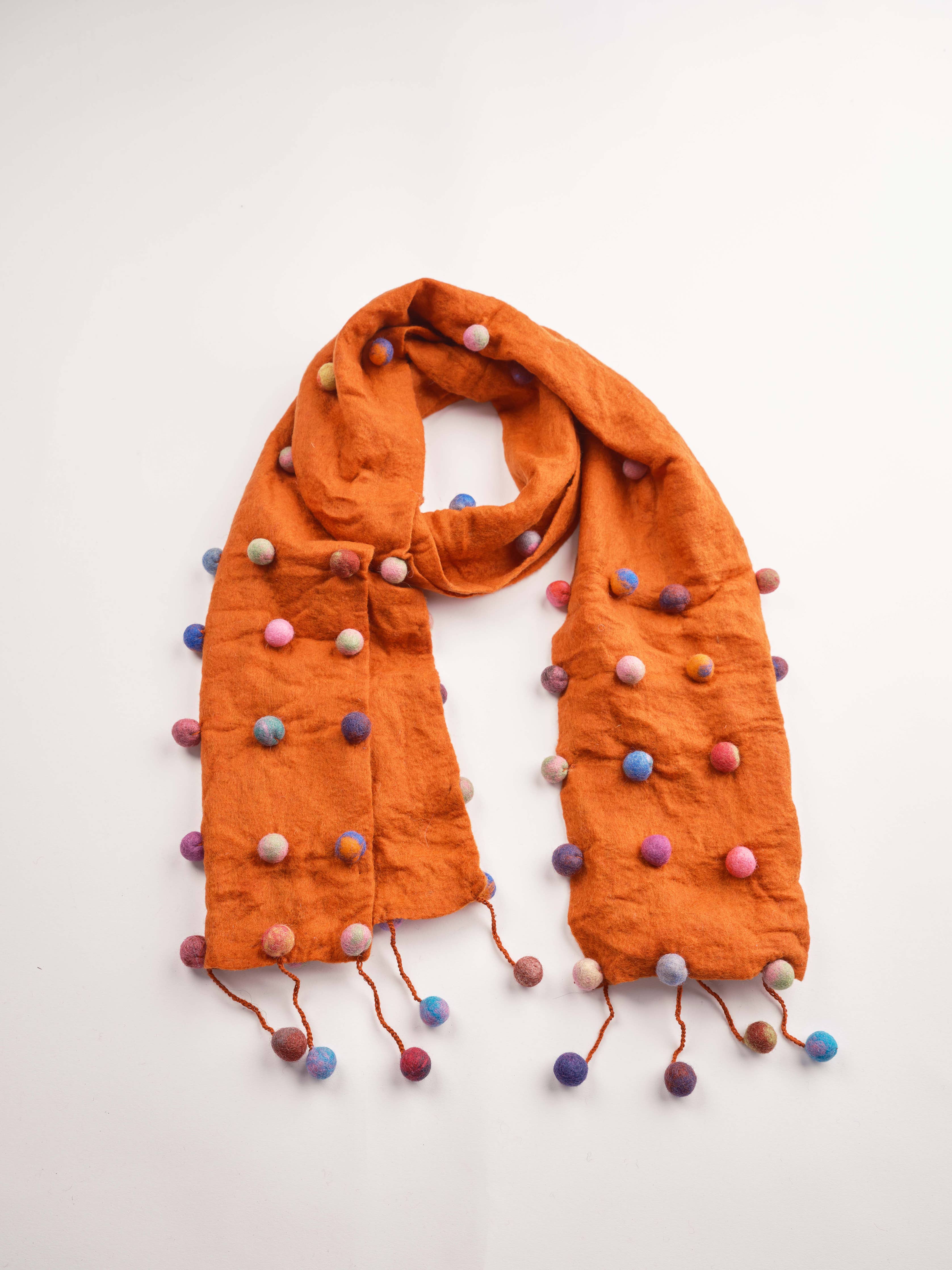 Sugar dot Wool/Silk Scarf. SF312 : White