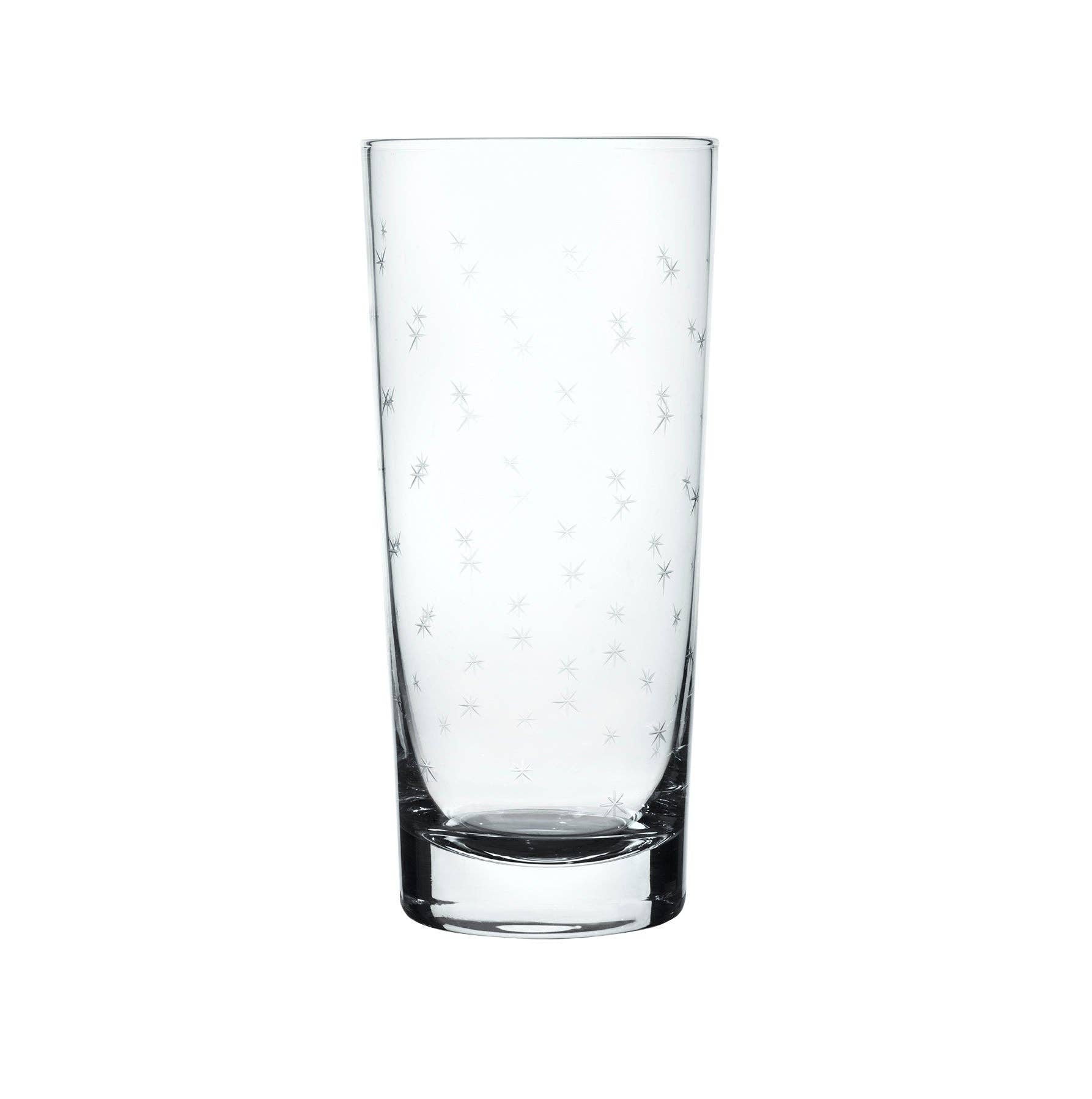 A Set Of Two Crystal Highballs with Stars Design