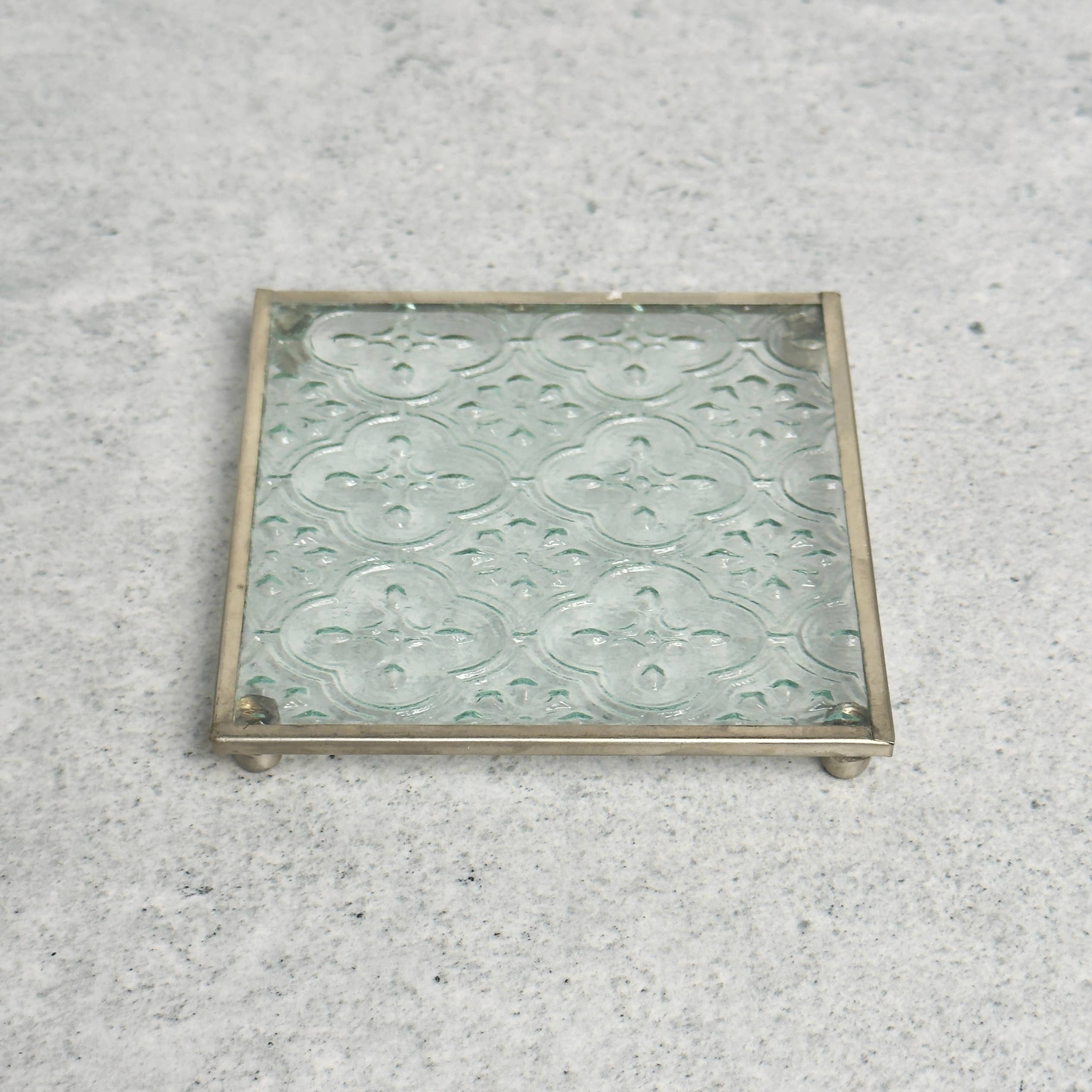 Pewter Square Pillar Plate4
