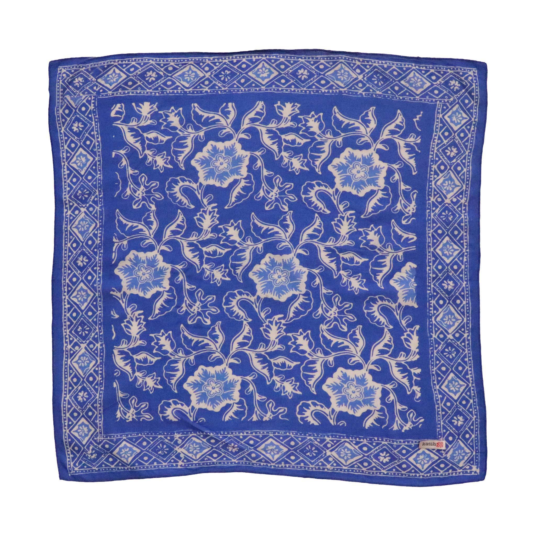 Batik Bandana-Blue Tendril