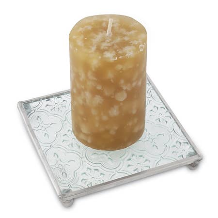 Pewter Square Pillar Plate4