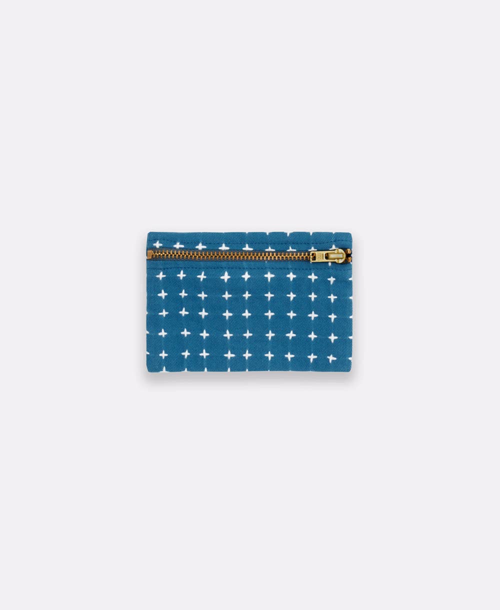 Slate Cross-Stitch Coin Purse