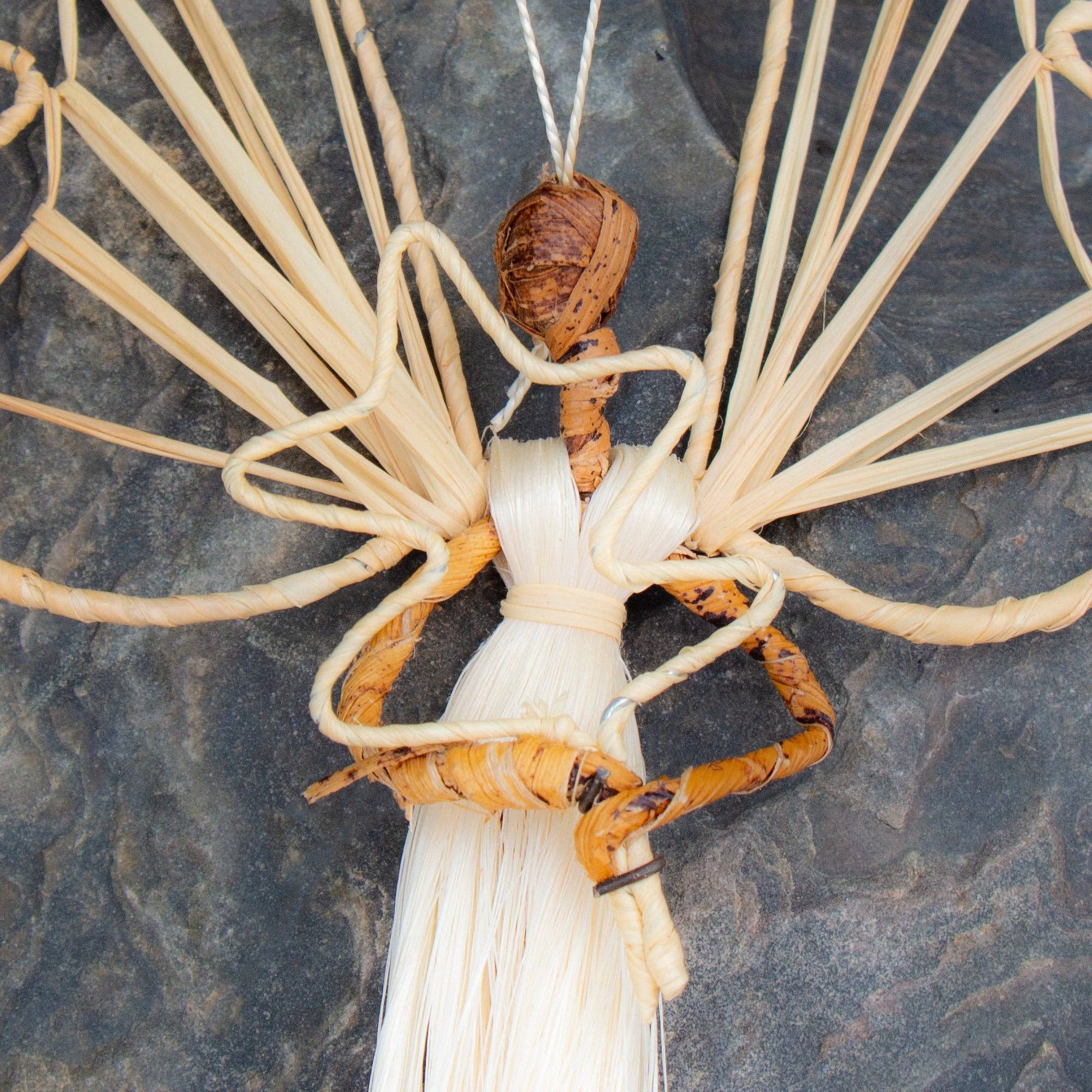 Sisal Angel Ornaments: Harp