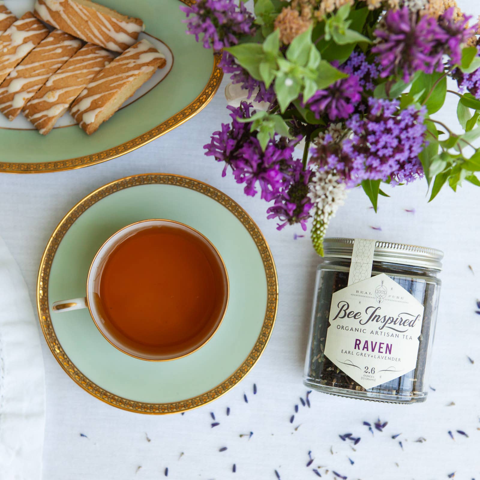 Raven Tea | Energizing Earl Grey + Lavender Tea Bee Inspired