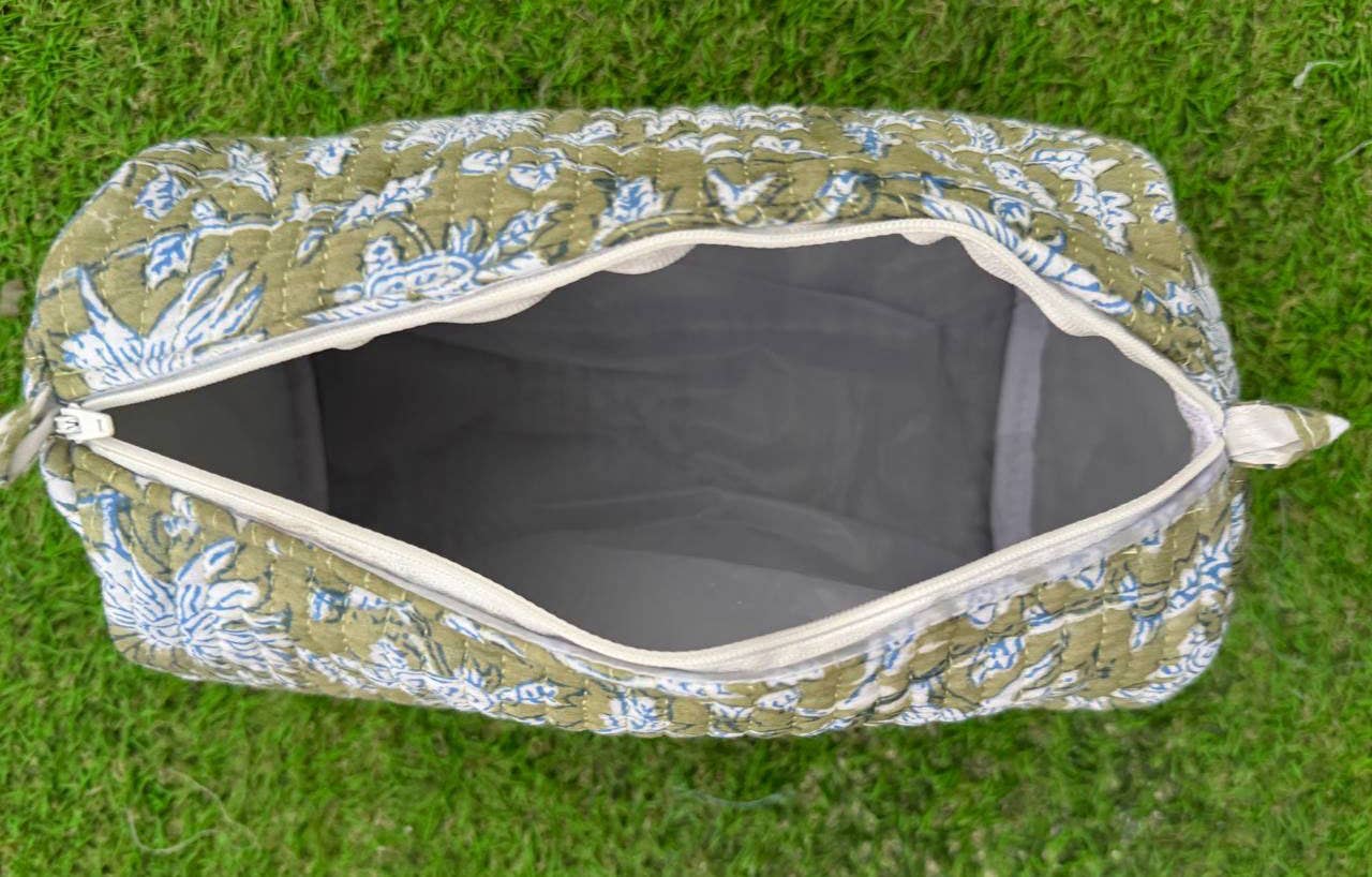 Small Hand Block Print Bag Cotton Quilted