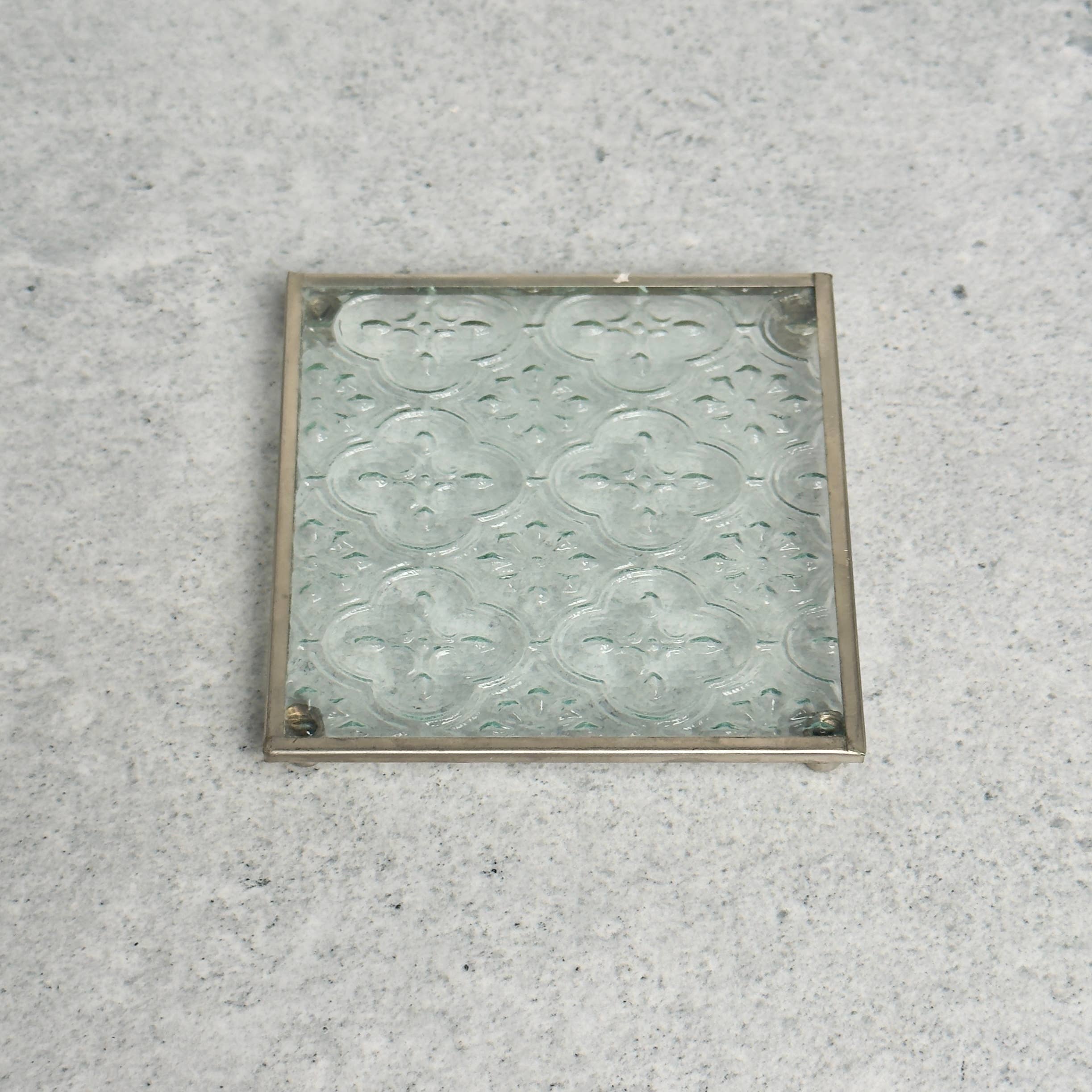 Pewter Square Pillar Plate4