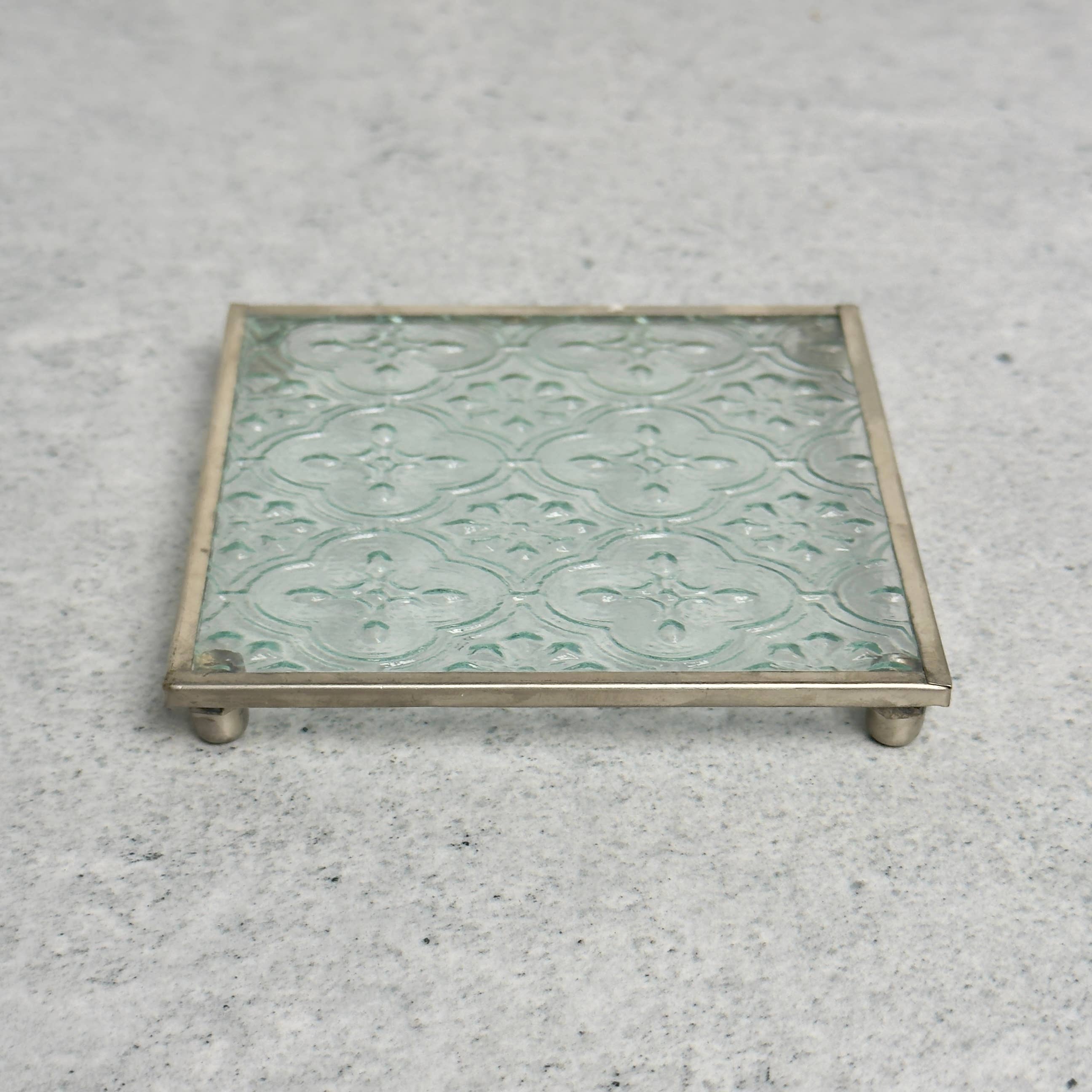 Pewter Square Pillar Plate4