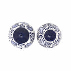 Pottery Salt & Pepper Shakers, Bl Flower