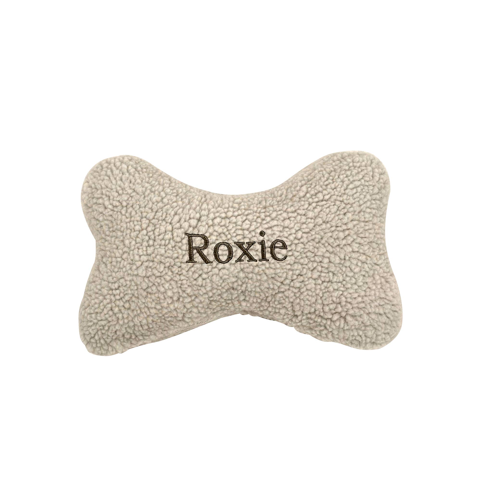 Sherpa Bone Pillow Toy with Squeaker