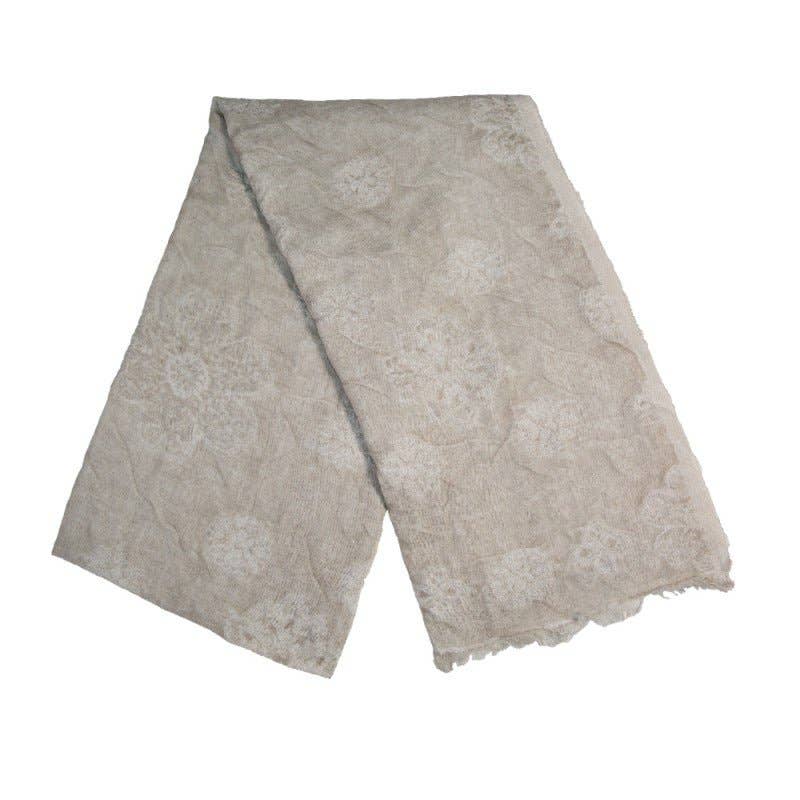 Brown Double Layer Attached Thick Scarves