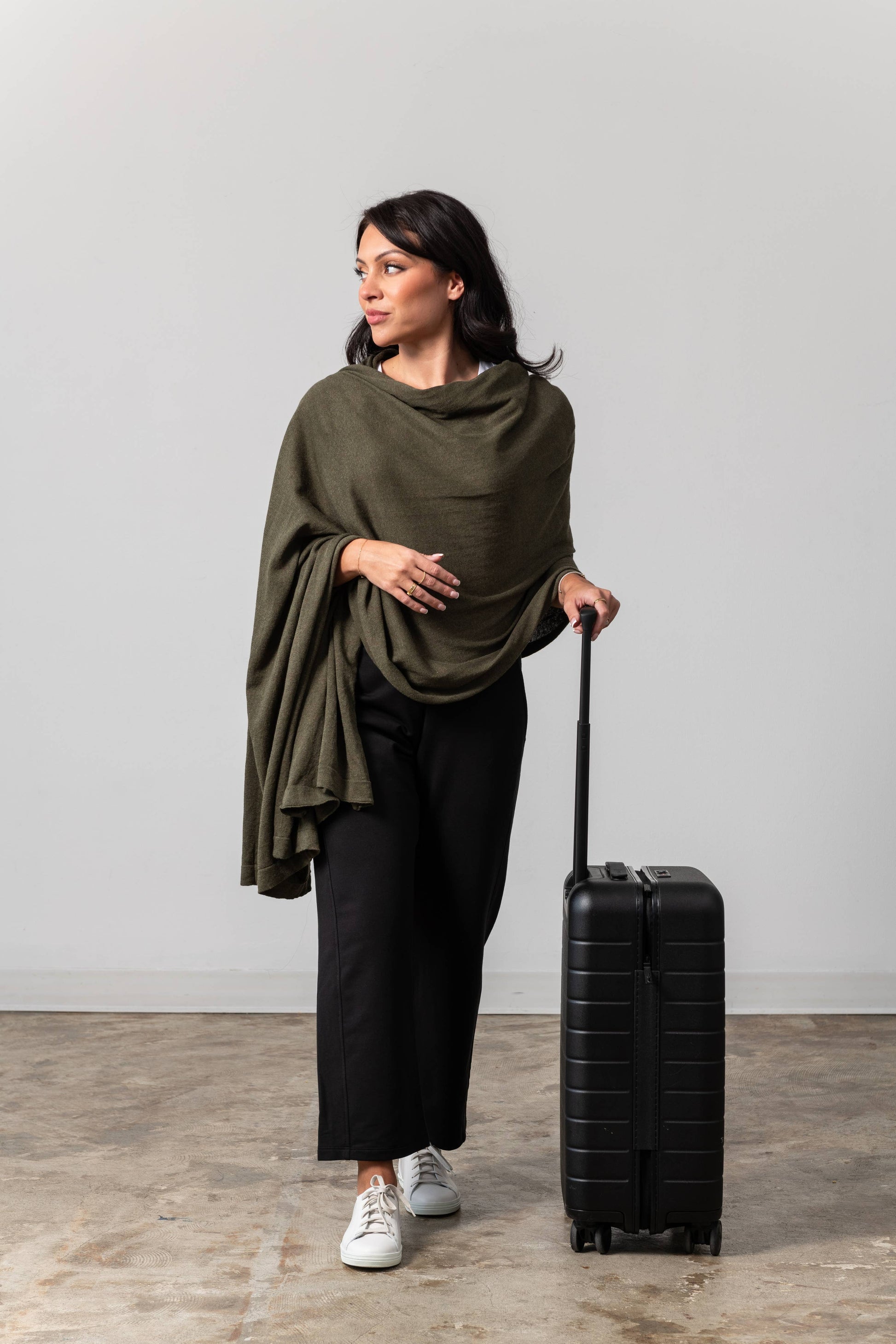Dreamsoft Organic Cotton Travel Scarf — Olive Wood
