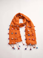 Sugar dot Wool/Silk Scarf. SF312 : White