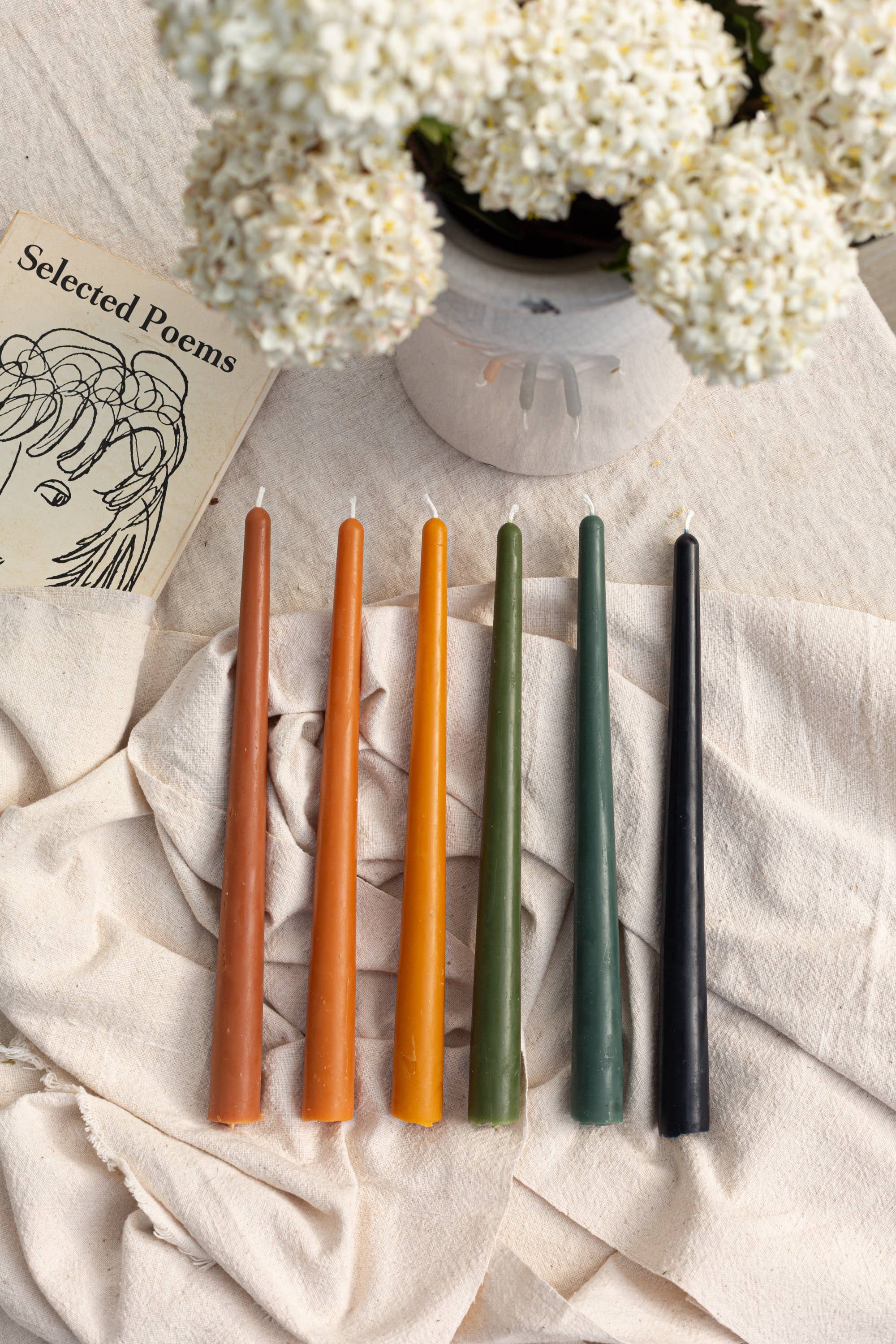 Dusk Beeswax Taper-Set of 3