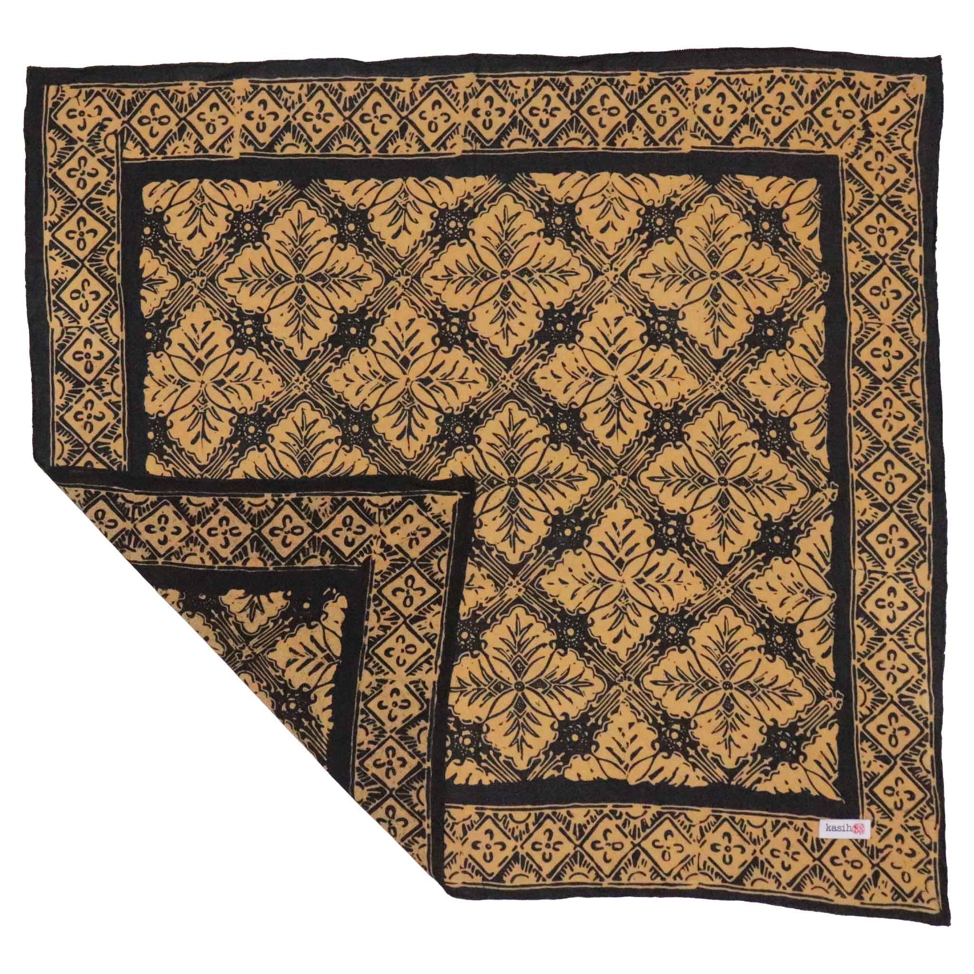 Batik Bandana – Black Brown Mocha | Harvest Pattern