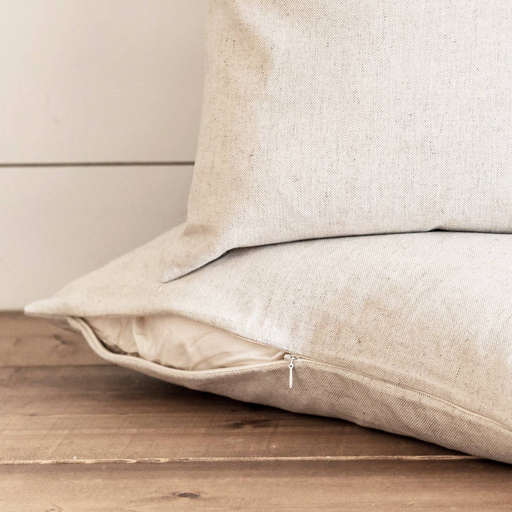 White Jeep Berkshire Pillow: Natural / 20" x 20"