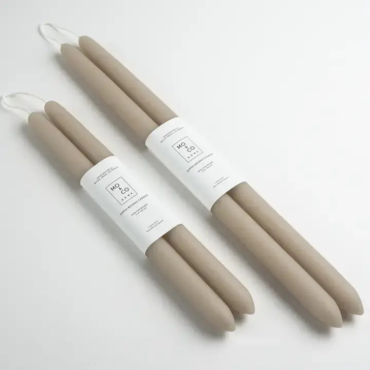 Berry Red | Dipped Beeswax Taper Candles – 14” | Pair