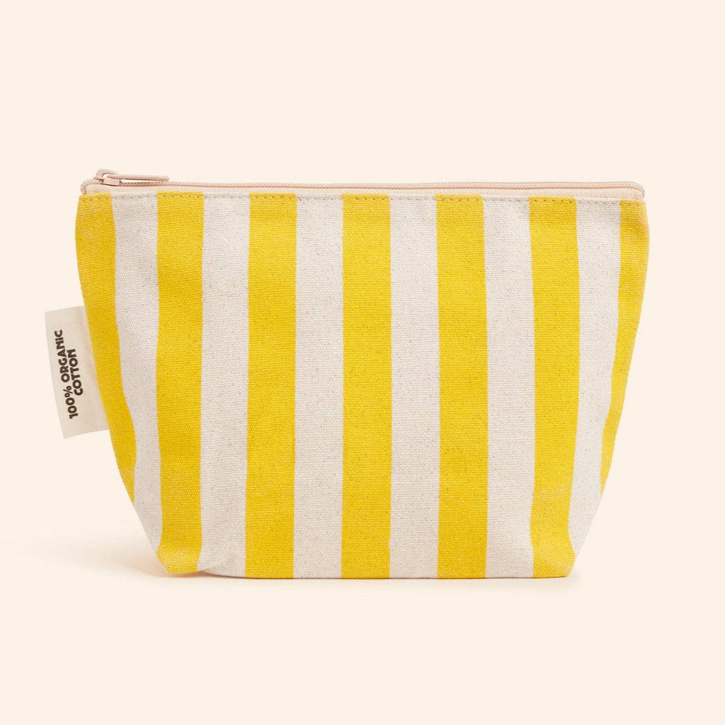 Organic Cotton Zipper Bags-Yellow