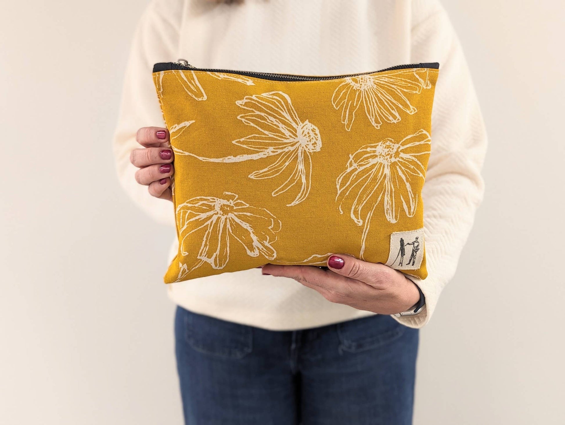 Driftwood Sunshine Yellow Zippered Pouch
