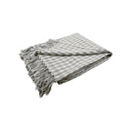 Gray/Natural Gingham Check 50" x 60" Throw Blanket