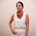 Batik Bandana - Red Orange hand drawn
