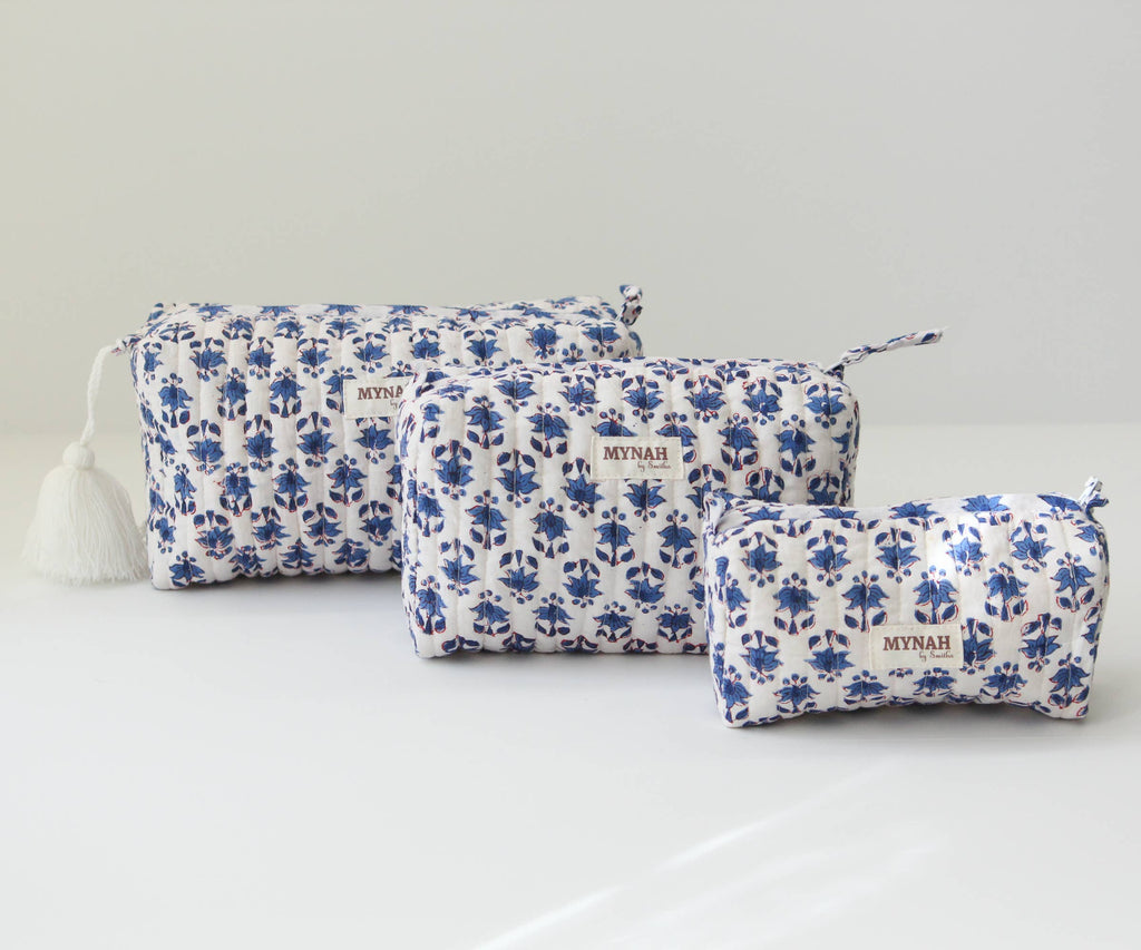 Blue Bonnet Floral Travel/Wet Bag – Medium | 8" x 4" x 4"