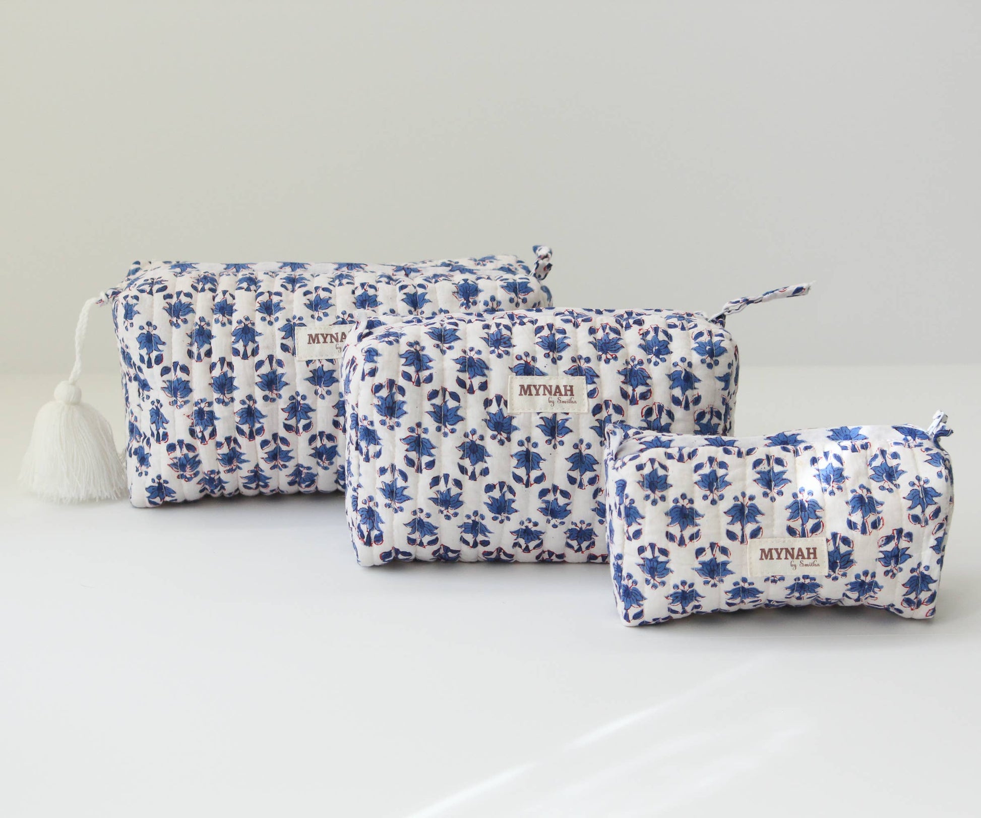Blue Bonnet Floral Travel/Wet Bag – Medium | 8" x 4" x 4"