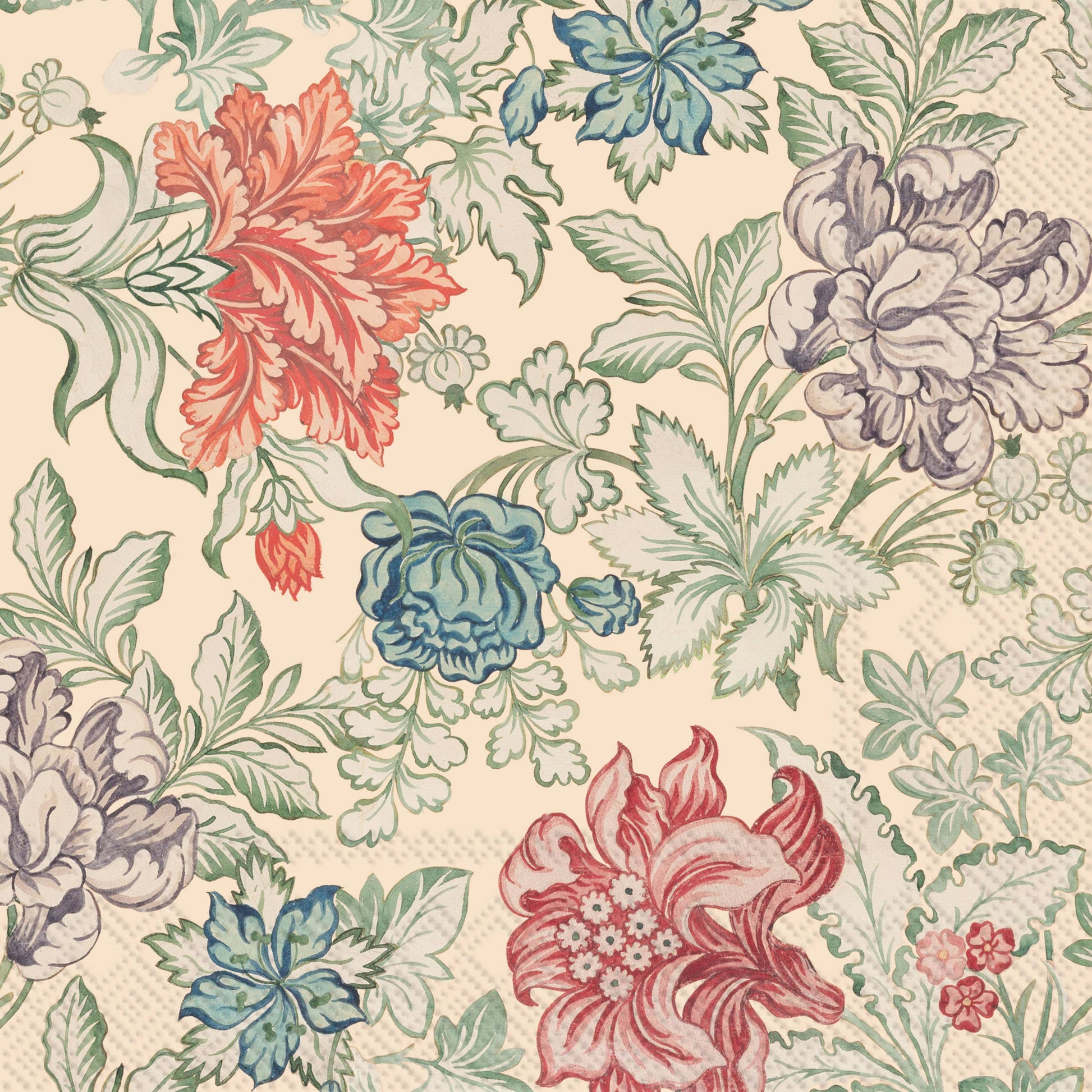 Rococo Silk Cream Paper Cocktail Napkins — Set of 20