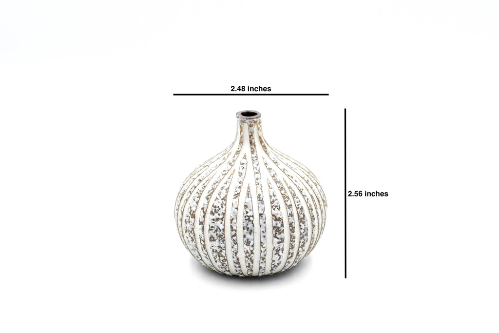 Brown CONGO TINY S W16 - Handcrafted Porcelain Bud Vase