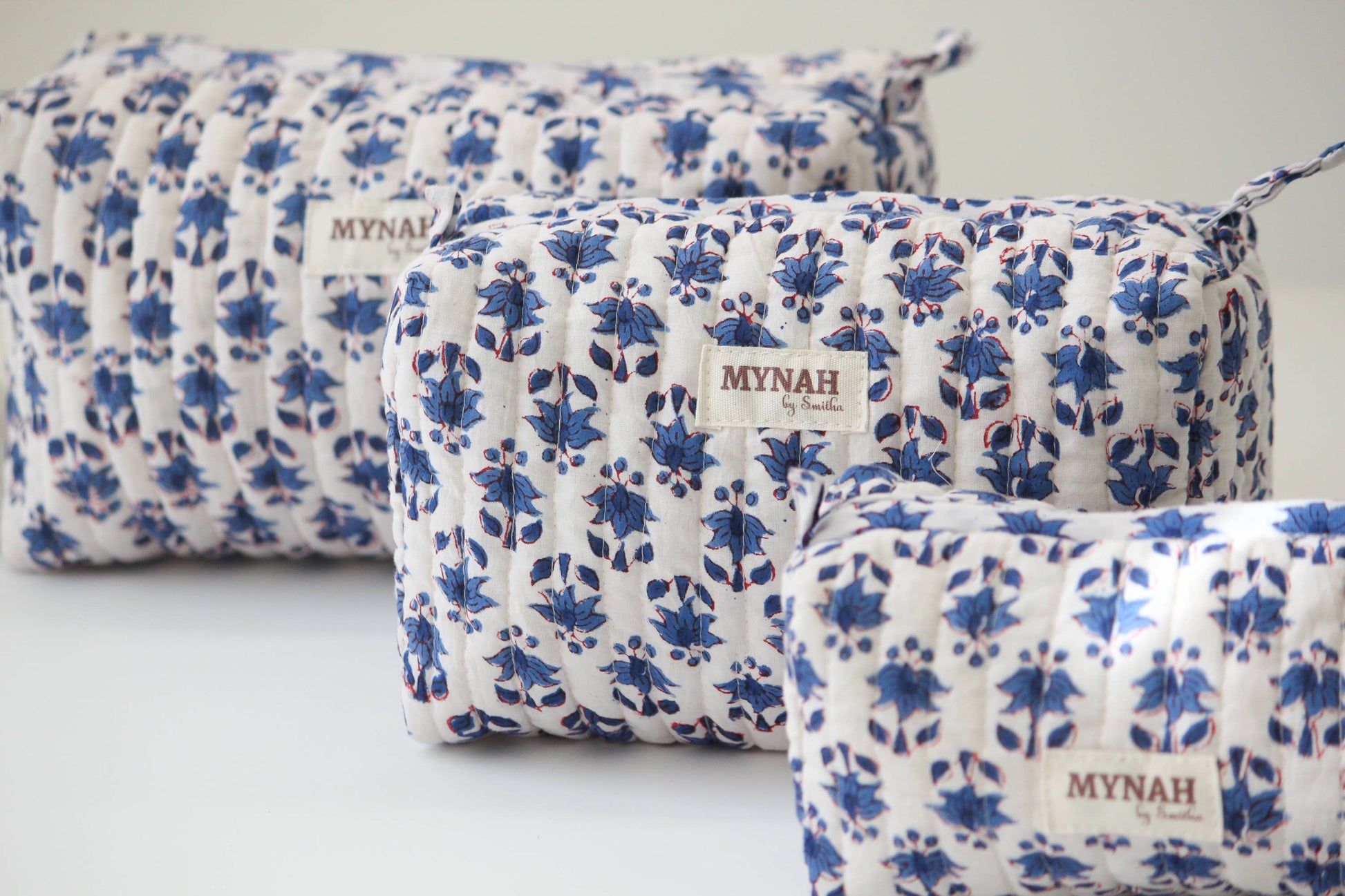 Blue Bonnet Floral Travel/Wet Bag – Medium | 8" x 4" x 4"