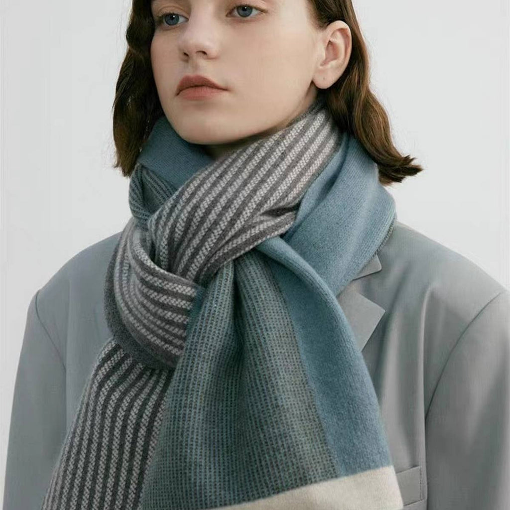 Blue Unisex Elegant Winter Couples Wrap: Blue (OS)