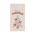Merry Christmas Tree With Birds Kitchen Towel