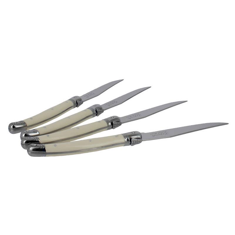 Laguiole Steak Knives, Set of 4, Faux Ivory