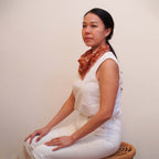 Batik Bandana - Red Orange hand drawn