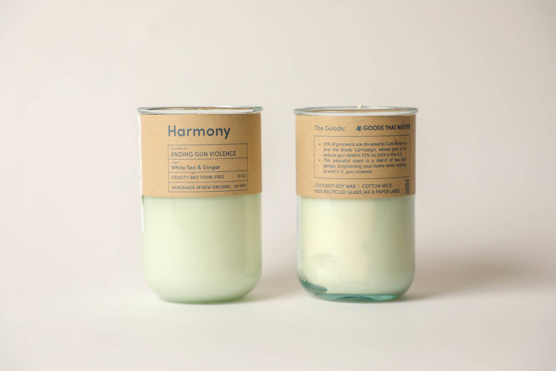 Harmony – Tea & Ginger Candle | End Gun Violence | 12 oz.