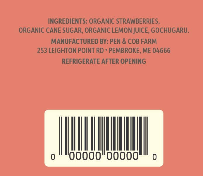 Strawberry Gochugaru Jam — Small Batch, Field-Ripened | 4.4 fl oz
