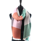 WHT/PK/BLK Merrymaking Pleated Scarf