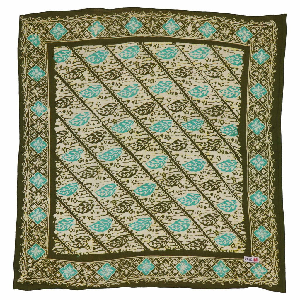 Batik Bandana-Leaf Lovers, Green