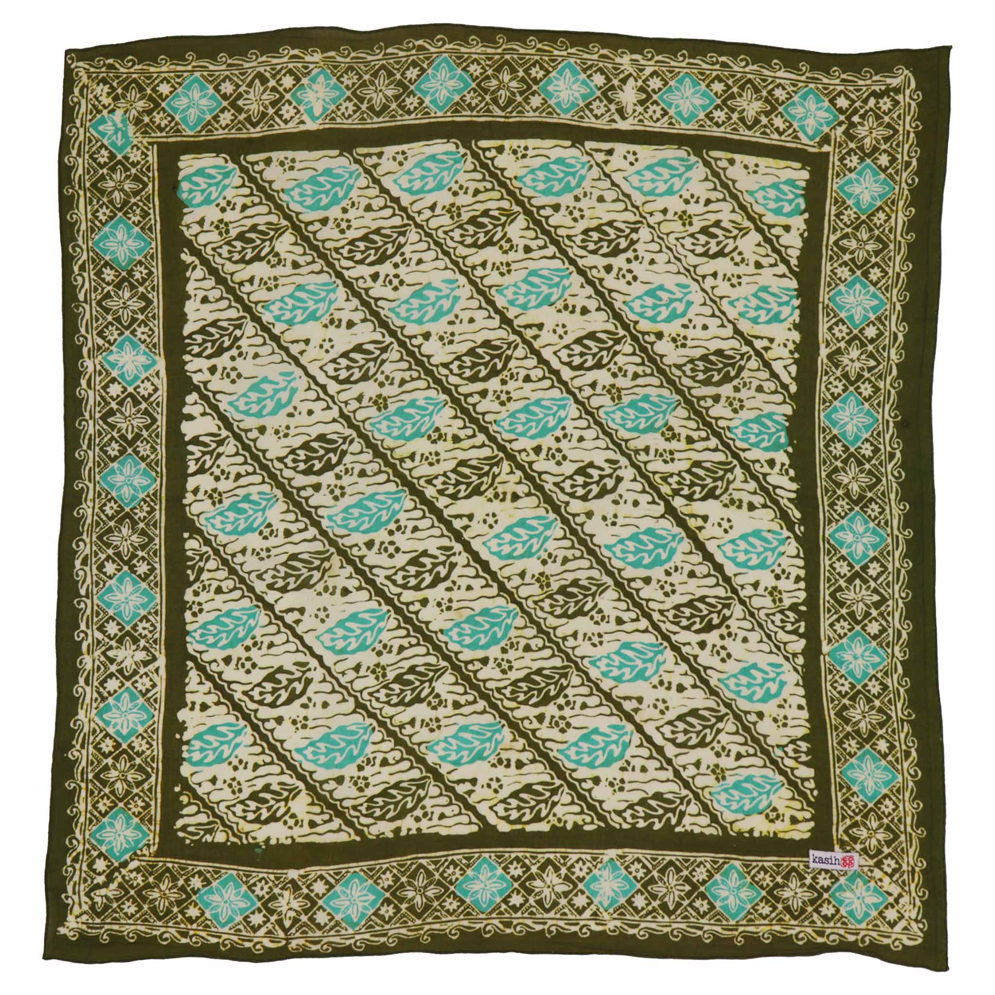 Batik Bandana-Leaf Lovers, Green