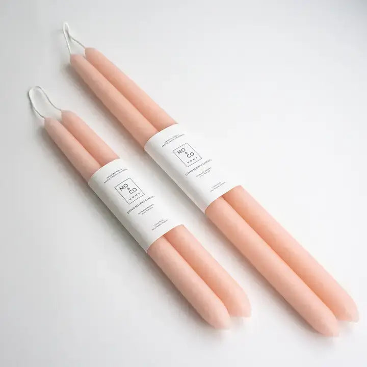 Berry Red | Dipped Beeswax Taper Candles – 14” | Pair