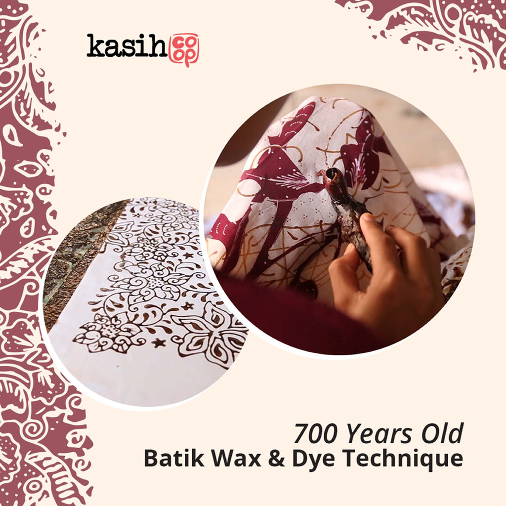 Batik Bandana- Leaf Grid