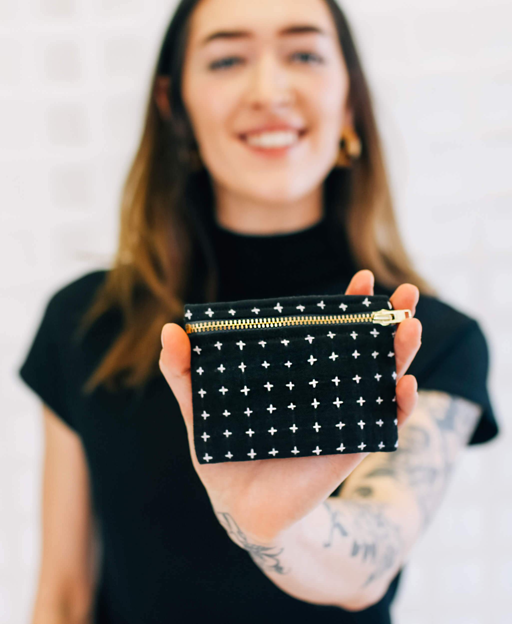 Spruce Cross-Stitch Coin Purse