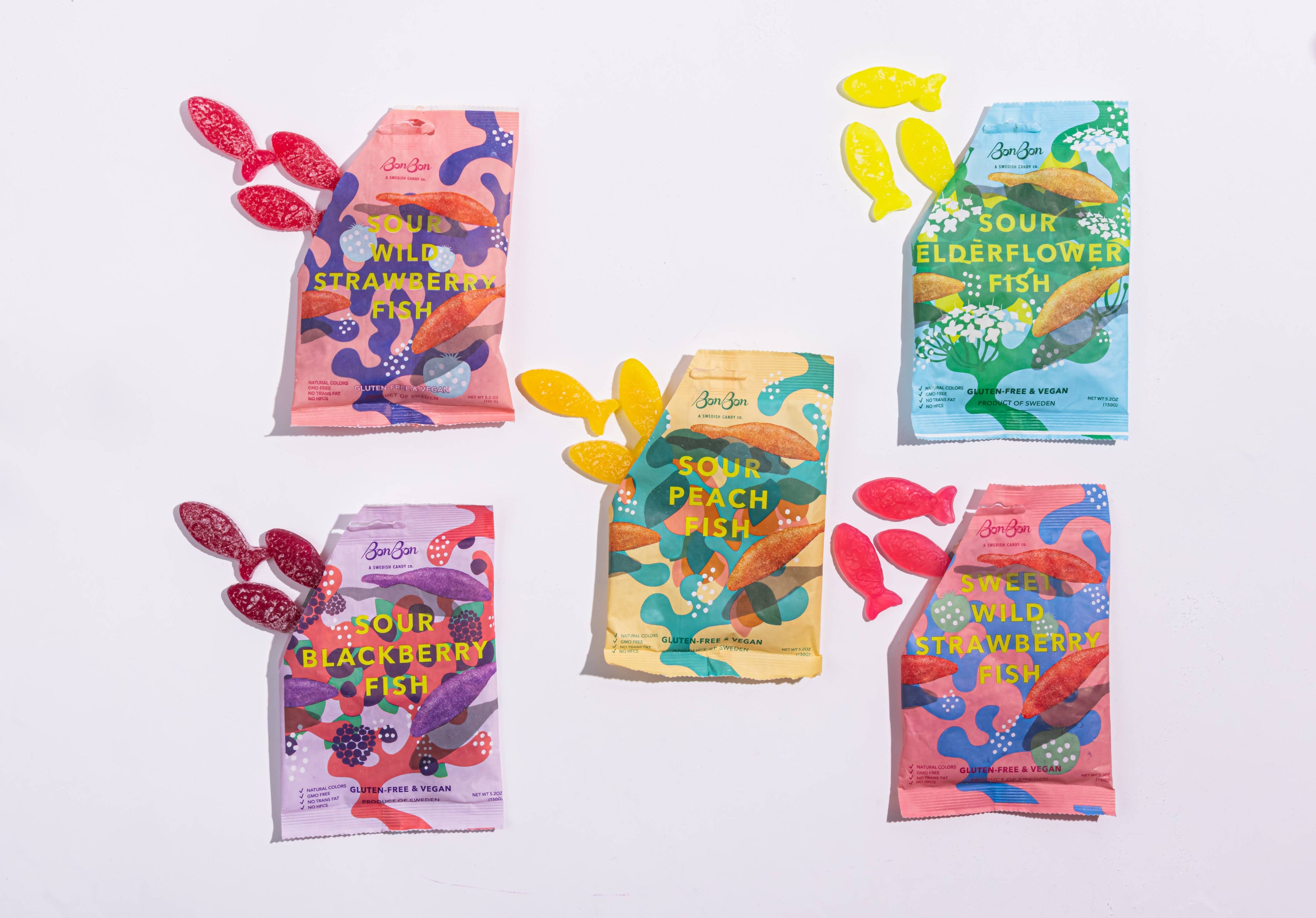 BonBon NYC - Sour Blackberry Fish - Swedish Candy 5.2oz (150g)