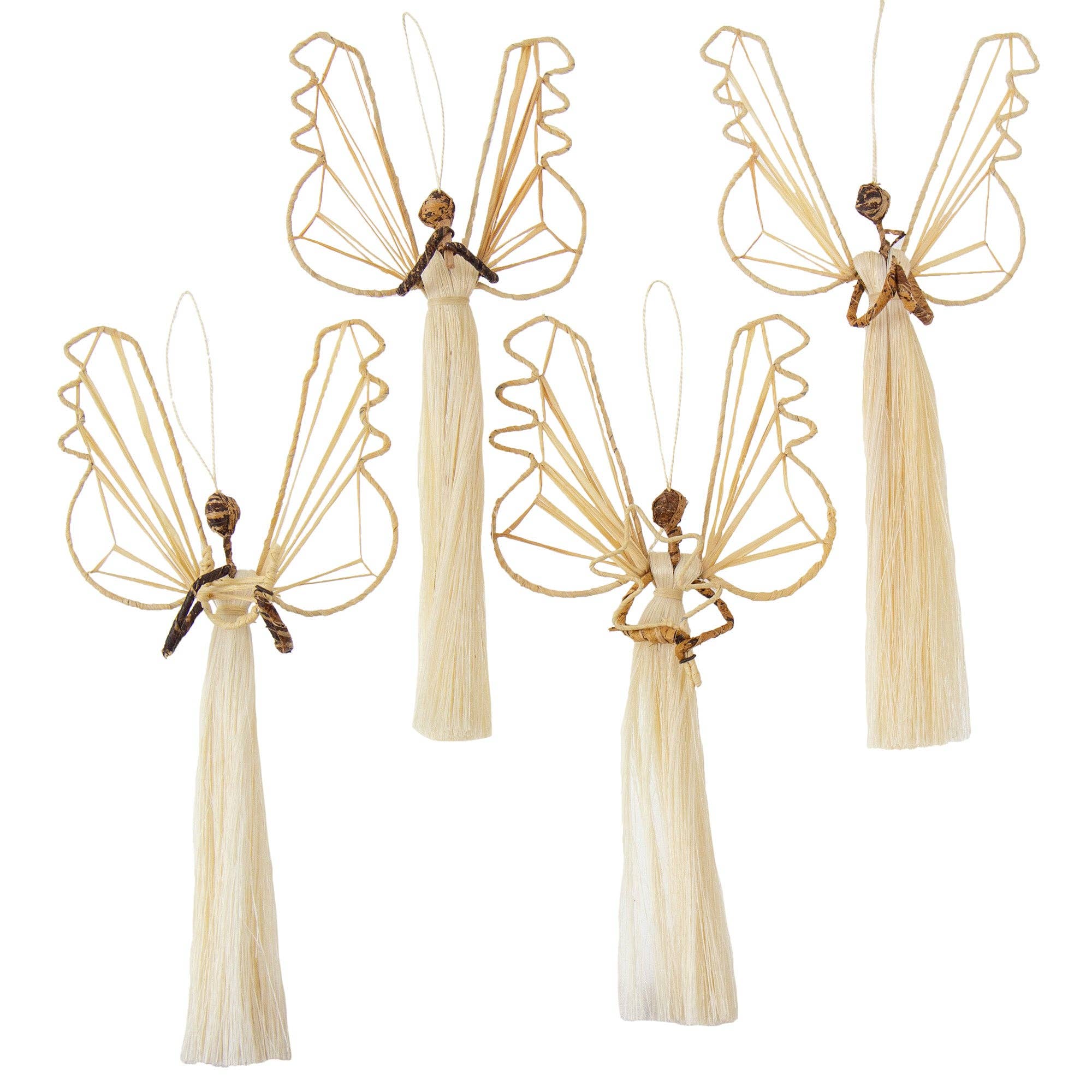 Sisal Angel Ornaments: Harp