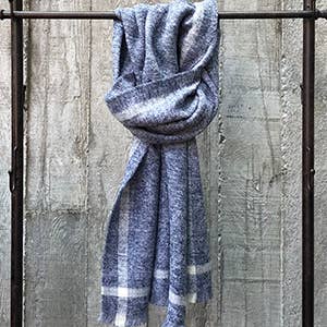 Navy Classic Warm and Cozy Blanket Scarf for Women