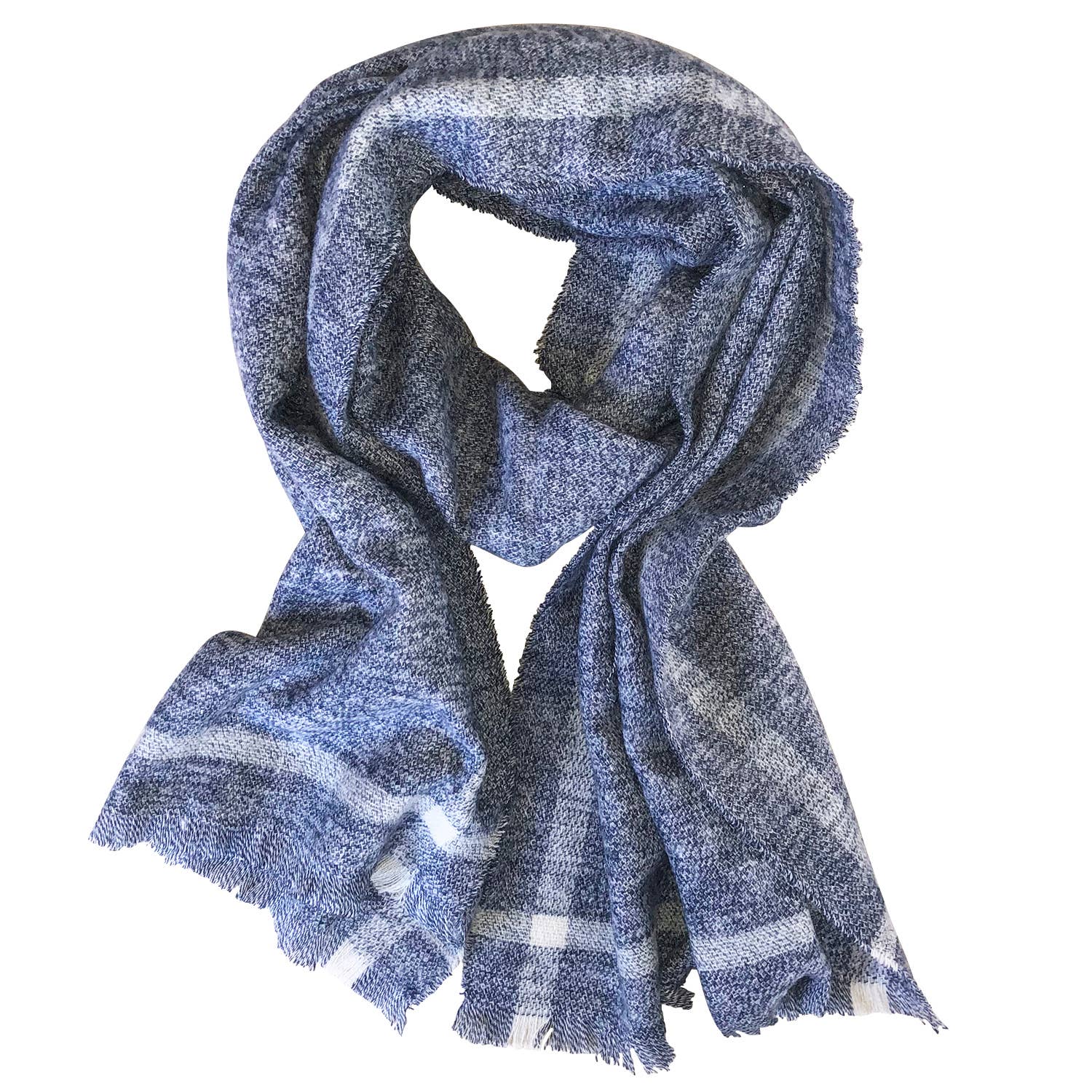 Navy Classic Warm and Cozy Blanket Scarf for Women