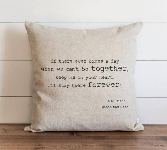 Winnie the Pooh Pillow: Natural / 20" x 20"
