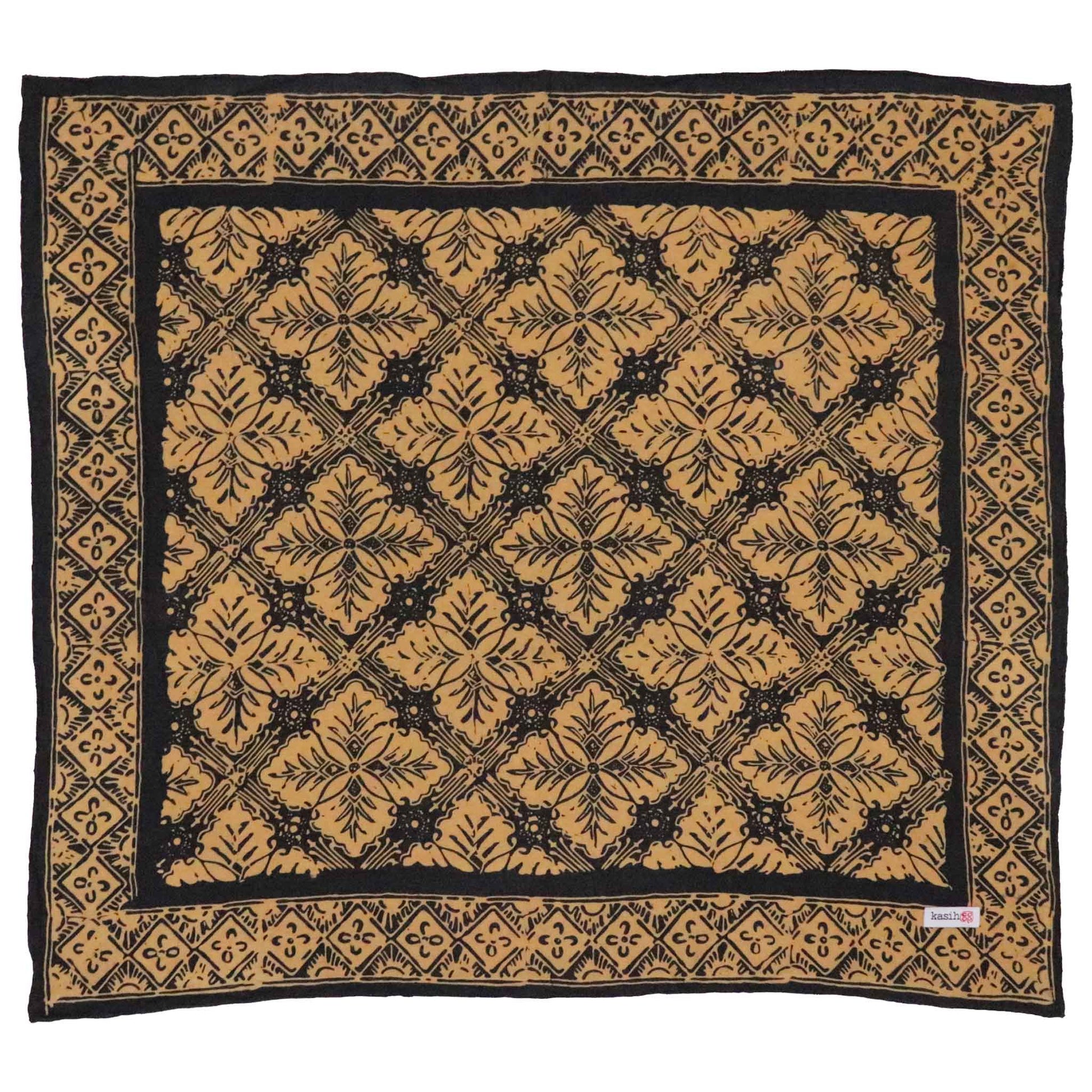 Batik Bandana – Black Brown Mocha | Harvest Pattern