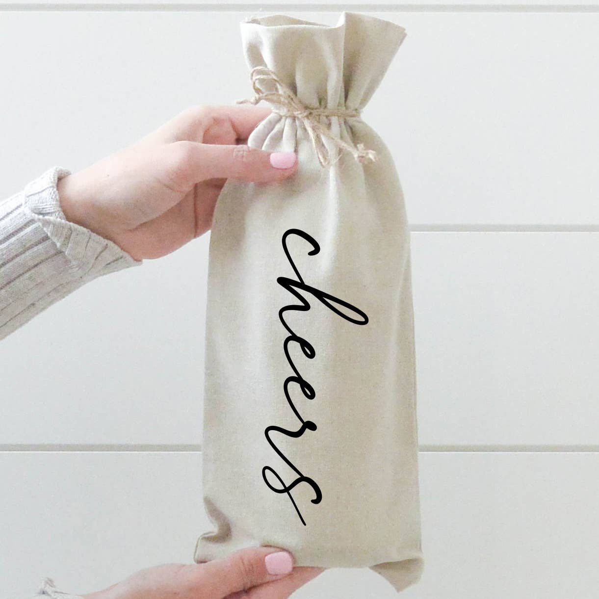 Cheers Wine Bag: Natural Cotton/Linen