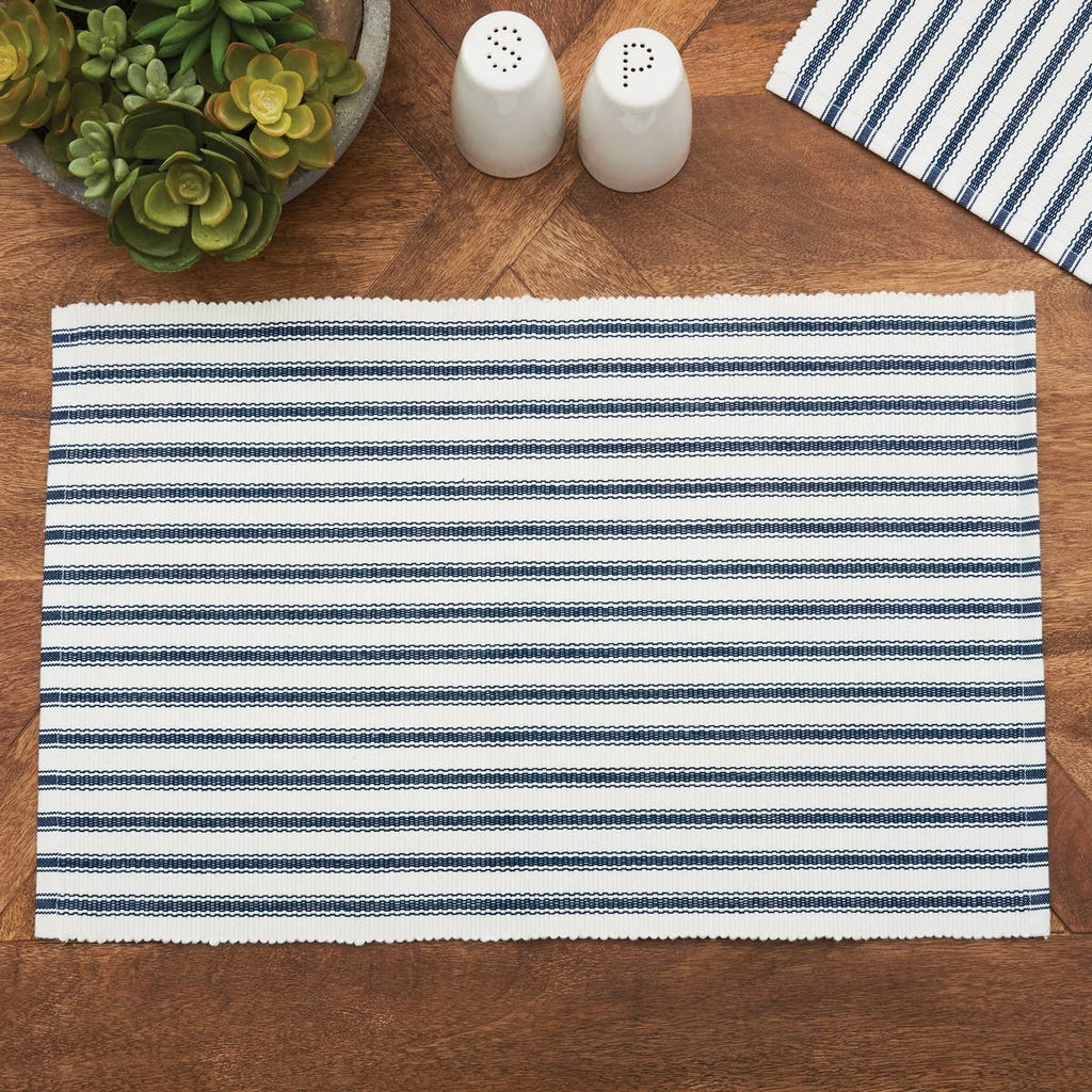 Ticking Stripe Navy Placemat