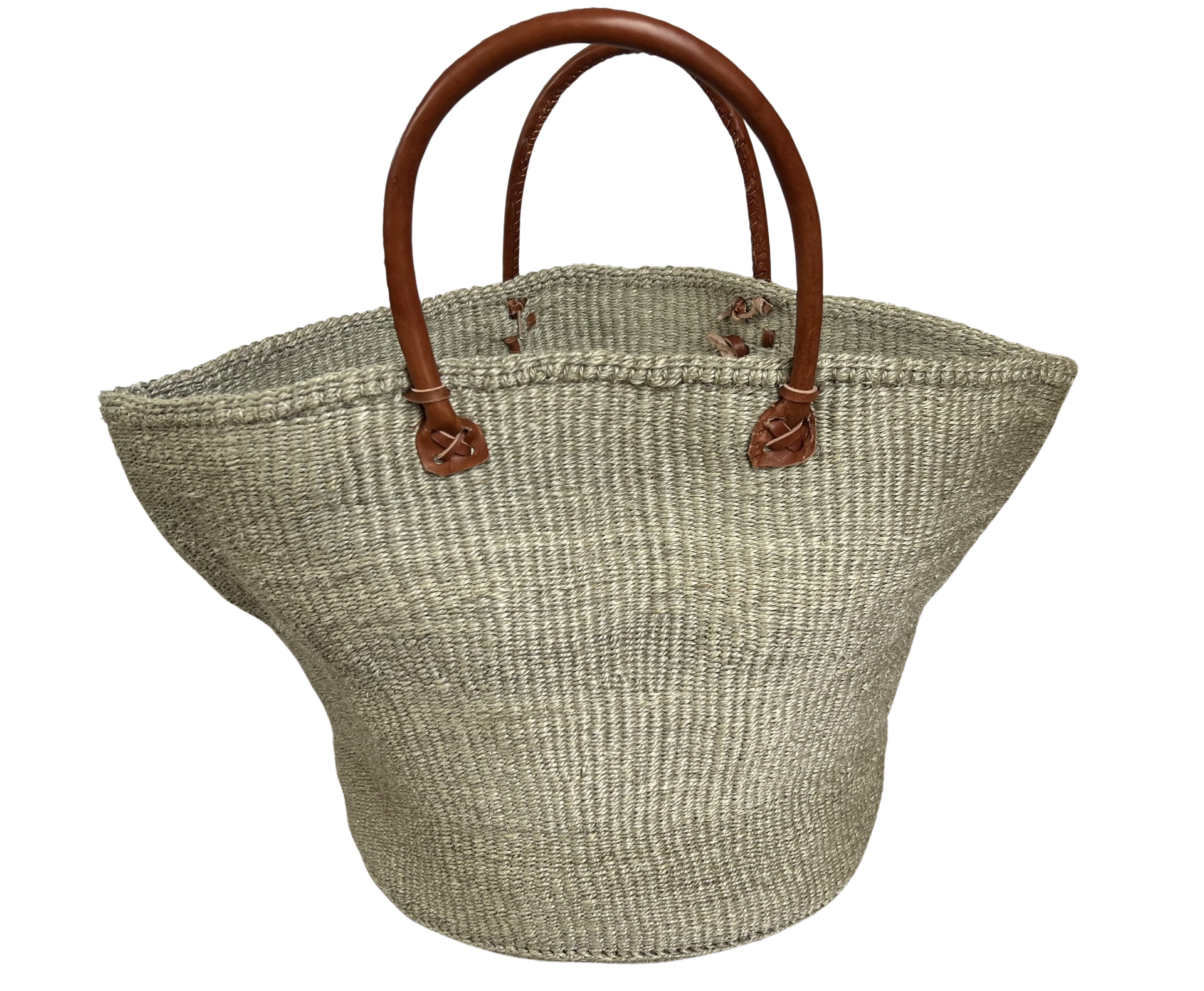 Large Light Gray Sisal Tote